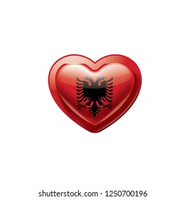 Albania flag, vector illustration on a white background