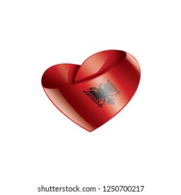 Albania flag, vector illustration on a white background