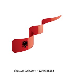 Albania flag, vector illustration on a white background