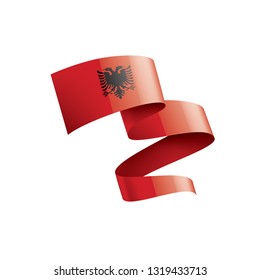 Albania flag, vector illustration on a white background