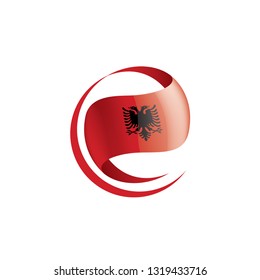 Albania flag, vector illustration on a white background