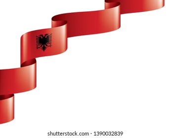 Albania flag, vector illustration on a white background