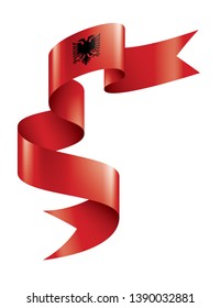 Albania flag, vector illustration on a white background