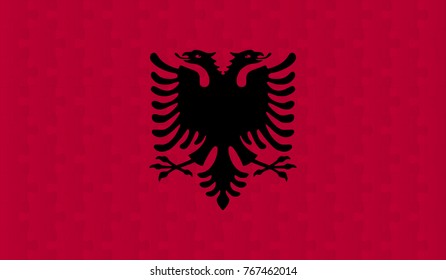 Albania Flag. Vector image of Albania Flag 144 pieces of jigsaw puzzles Vector eps 10 illustration.