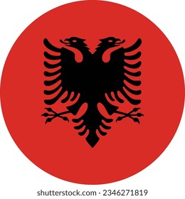 Albania flag vector image logo