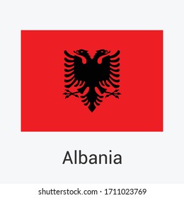 Albania Flag Vector Isolated On Background. Albanian Flag Symbol Modern, Simple, Vector, Icon For Website Or Mobile App