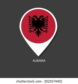 Albania flag Vector marker with flags.
