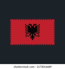 Albanien Flagge Vektor. Nationalflagge
