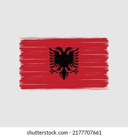 Albanien Flagge Vektor. Nationalflagge