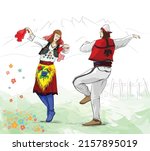 Albania folk dance from north, Tropoja, 
