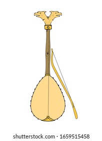 albania folk instruments lahuta vector