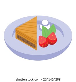 Albania food icon isometric vector. Travel culture. World tourism
