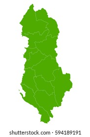 albania green map