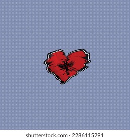 Albania grunge flag heart for your design	