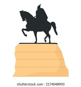 Albania Horse Monument Icon Cartoon Vector. Map Folk. Bridge Europe