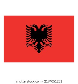 Albania icon cartoon vector. Flag map. Traditional emblem