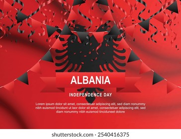 Albania Independence Day background. Vector illustration.