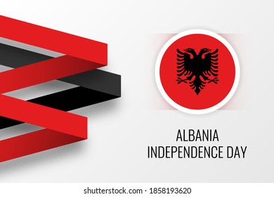 Albania Independence Day Celebration Illustration Template Design. Vector Eps 10