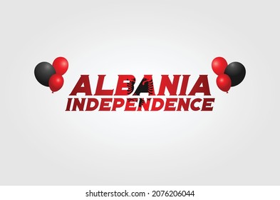 Albania Independence Day Design Background For Greeting Moment
