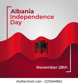 Albania Independence Day Vector Template Design Illustration