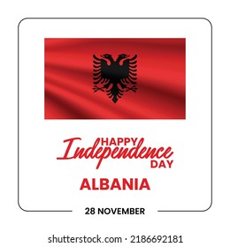 Albania Independence Day Vector Template Design Illustration

