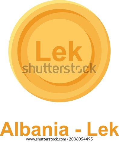 Albania Lek Coin Isolated Vector icon which can easily modify or edit

