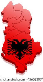 albania map 3d