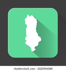 Albania map with borders isolated on background