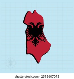 Albania map Design Vector illustration graphic