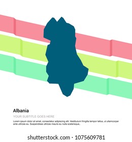 Albania map design with white background vector