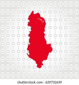  Albania map in Diamond background
