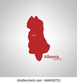 Albania Map, With Extensive State and Capital State, Using For Business, Education, etc.