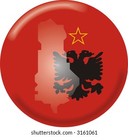 albania map and flag