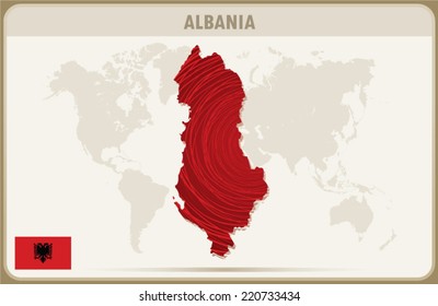 ALBANIA map graphic design, Vector.