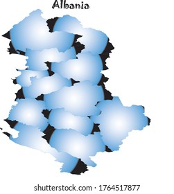 Albania map in gray Template Illustration Design