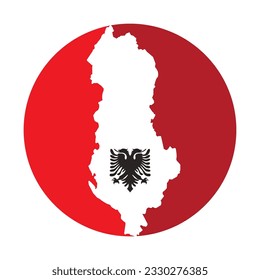 Albania map icon vector illustration symbol design