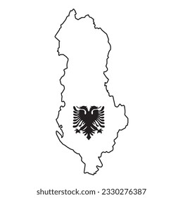 Albania map icon vector illustration symbol design