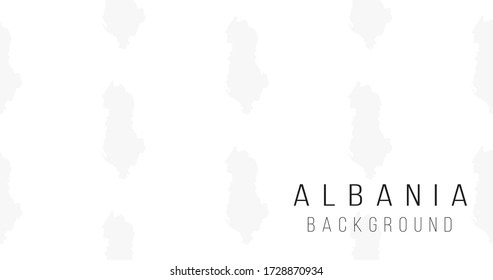 Fondo del patrón de mapa de Albania. El país en forma de fronteras. Ilustración vectorial de material aislada en fondo blanco.
