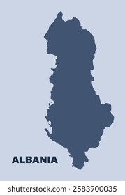 Albania map simple flat vector