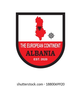 Albania Map Vector , Europe Logo