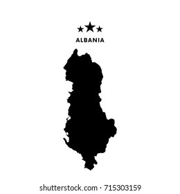 Albania map. Vector illustration.