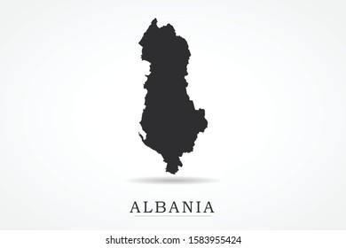 Albania Map - World Map International vector template isolated on white background - Vector illustration eps 10