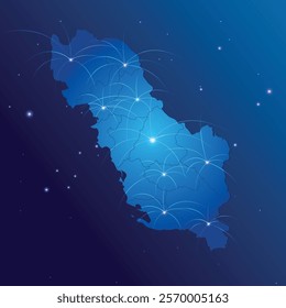 Albania map world internet network