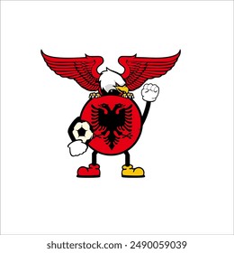 Albania mascot logo design for your football identity