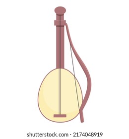 Albania musical instrument icon cartoon vector. Albanian map. Capital emblem