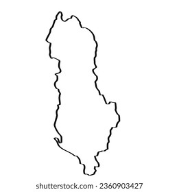 Albania - outline of the country map