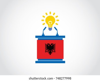 Albania Podium Bright Idea Speech
