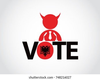 Albania Podium Politician Corrupt Vote