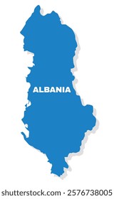 Albania simple flat vector illustration map