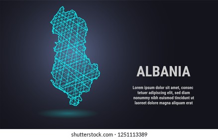 Albania vector design MAP
